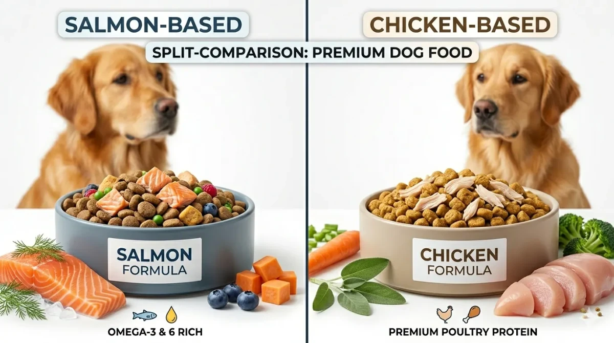 Salmon Vs Chicken Dog Food Which Is Better For Allergies And Coat